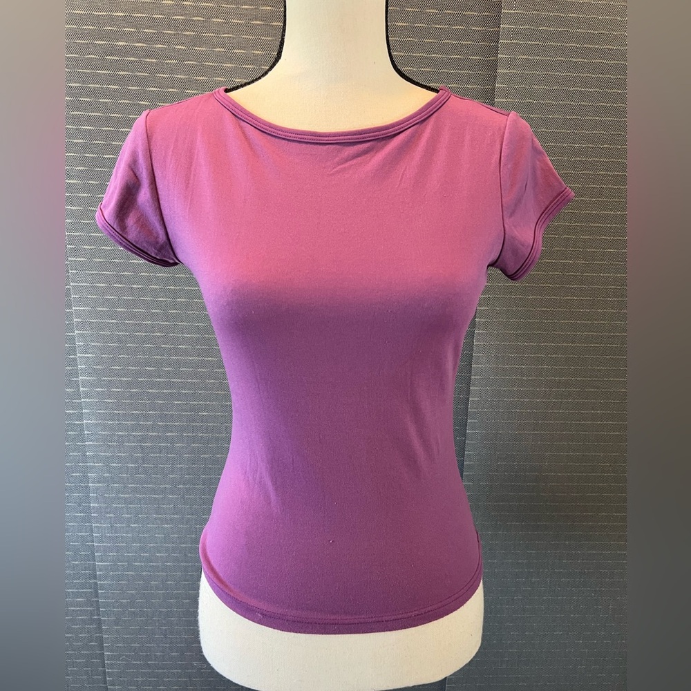 Xhilaration Purple Fitted T-Shirt